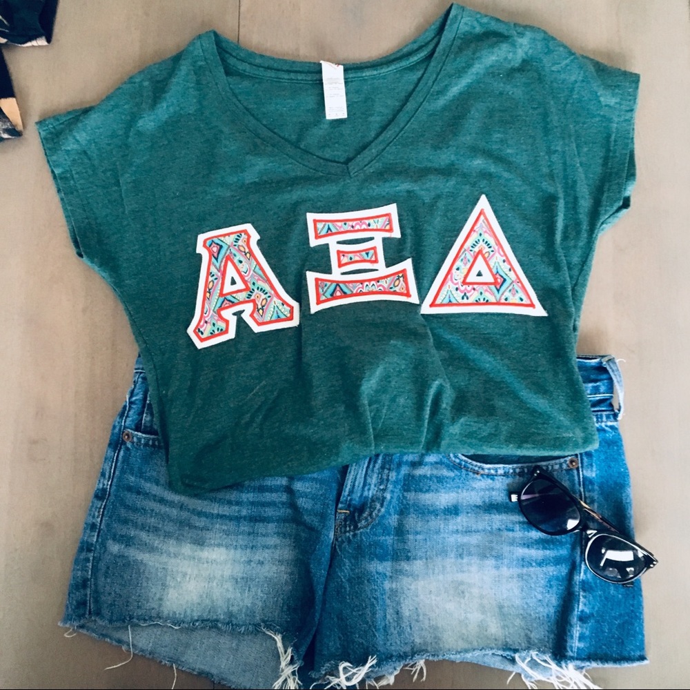 Lettered Alpha Xi Delta Sorority Shirt